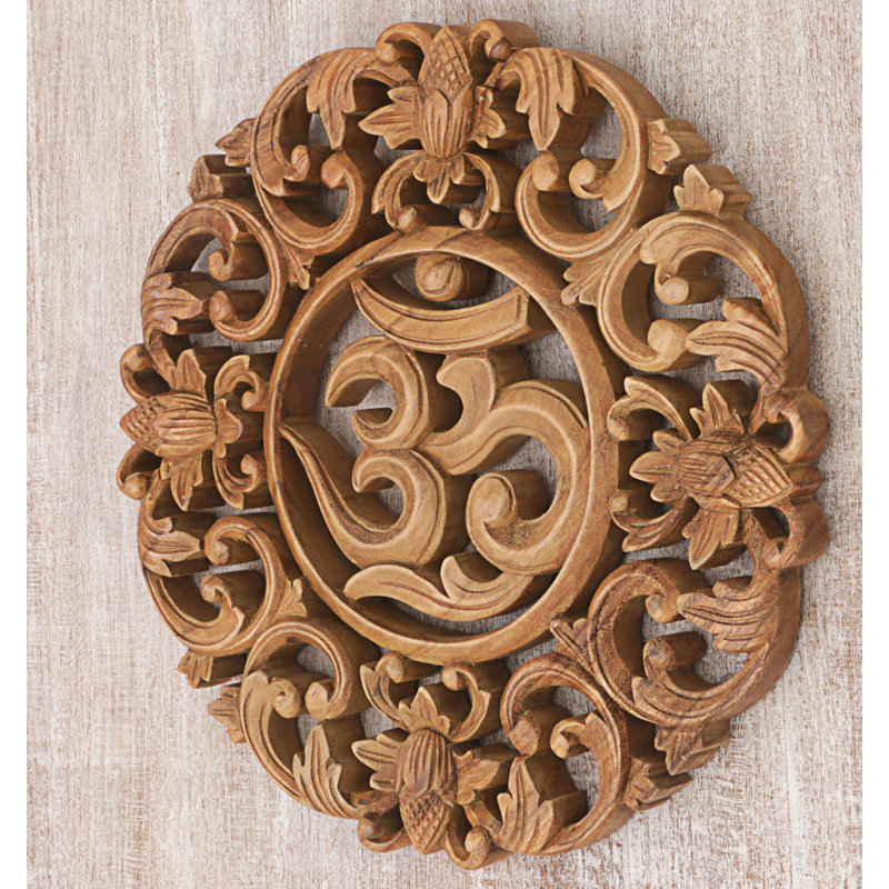 Bloomsbury Market Flower Om Wood Wall Decor & Reviews Wayfair